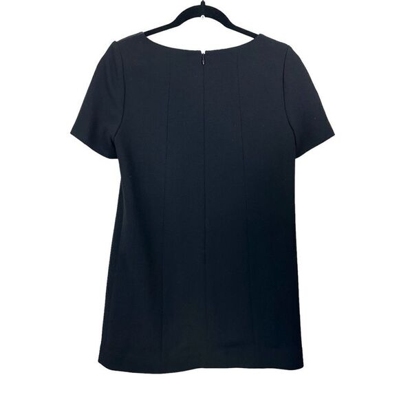 NWT Lafayette 148 Virgin Wool Black Mini Shift Dress, Size 2 - Picture 3 of 11